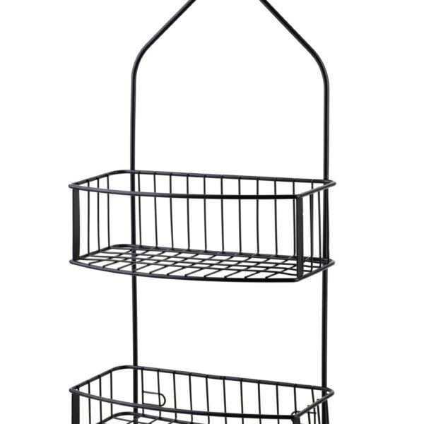 Kúpeľňová polička CARL BLACK 15x56 cm čierna