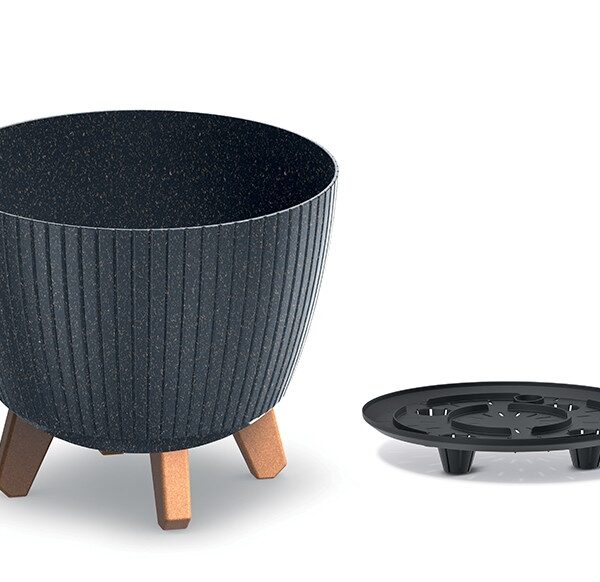 Květináč LAMIAL ECO WOOD antracitový
