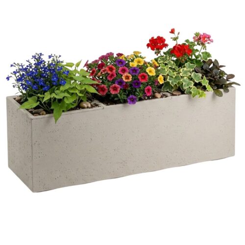 Kvetináč na kolieskach BETONIQUE 90x30 cm béžový Kvetináč na kolieskach BETONIQUE 90x30 cm béžový