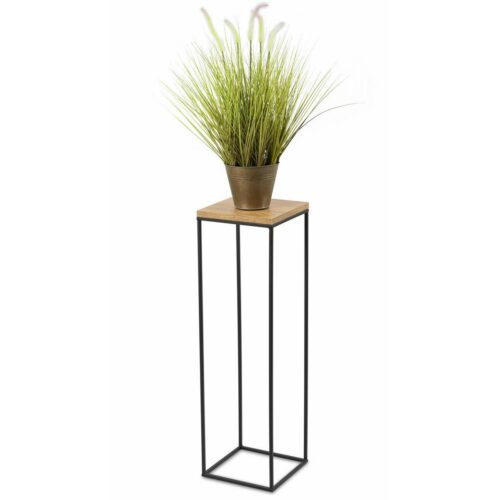Kvetinový stojan CHARR 80 cm čierny/dub lancelot Kvetinový stojan CHARR 80 cm čierny/dub lancelot