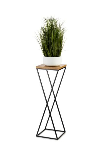Kvetinový stojan LOFT 70 cm čierny/dub lancelot Kvetinový stojan LOFT 70 cm čierny/dub lancelot