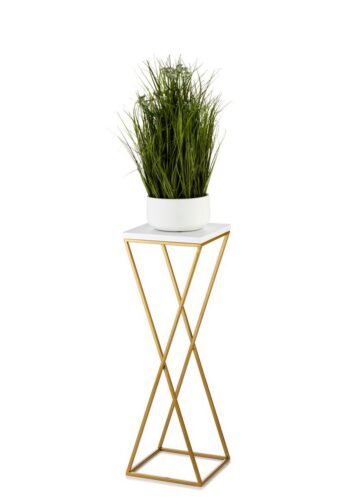 Kvetinový stojan LOFT 70 cm zlatý/biely Kvetinový stojan LOFT 70 cm zlatý/biely