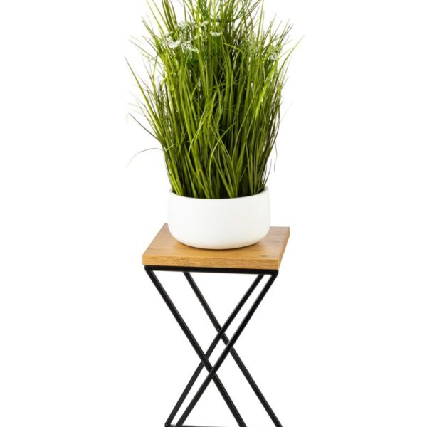 Kvetinový stojan LOFT I 40 cm čierny/dub lancelot
