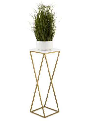 Kvetinový stojan LOFT I 70 cm zlatý/biely Kvetinový stojan LOFT I 70 cm zlatý/biely