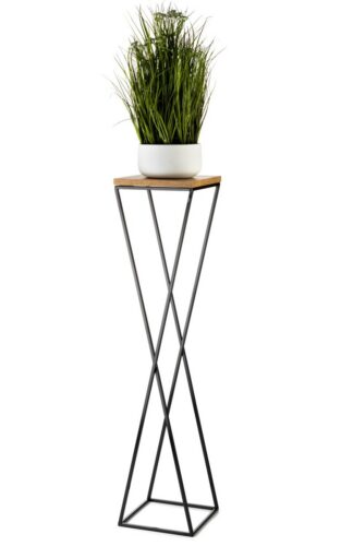 Kvetinový stojan LOFT II 100 cm čierny/dub lancelot Kvetinový stojan LOFT II 100 cm čierny/dub lancelot