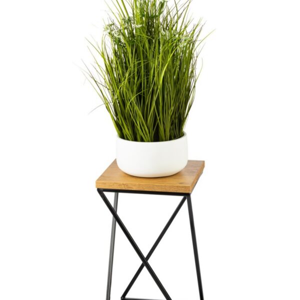 Kvetinový stojan LOFT III 40 cm čierny/dub lancelot