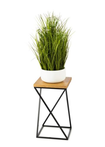 Kvetinový stojan LOFT III 40 cm čierny/dub lancelot Kvetinový stojan LOFT III 40 cm čierny/dub lancelot