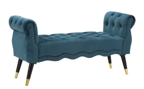 Lavica Paris 120 cm zamat tyrkysová/zlatá Lavica Paris 120 cm zamat tyrkysová/zlatá