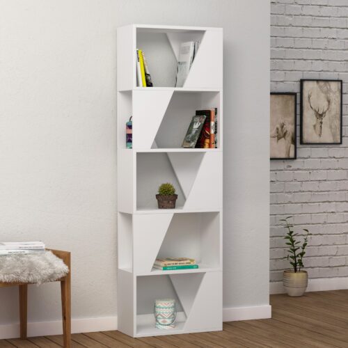 Moderná knižnica Houseland FRAME biela Moderná knižnica Houseland FRAME biela