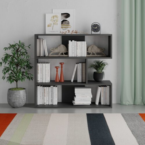 Moderná knižnica Houseland Molly antracit Moderná knižnica Houseland Molly antracit