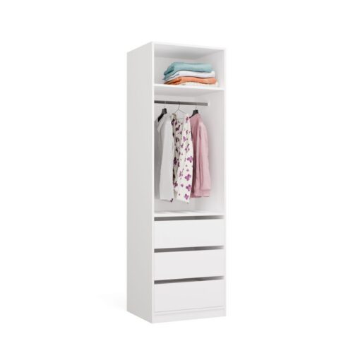 Modulární otevřená šatní skříň Openo 1W1P3S 60 cm bílá Modulární otevřená šatní skříň Openo 1W1P3S 60 cm bílá