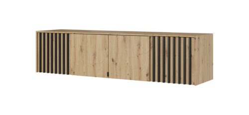 Nástavec na skriňu Nelly 206 cm dub artisan/čierny Nástavec na skriňu Nelly 206 cm dub artisan/čierny