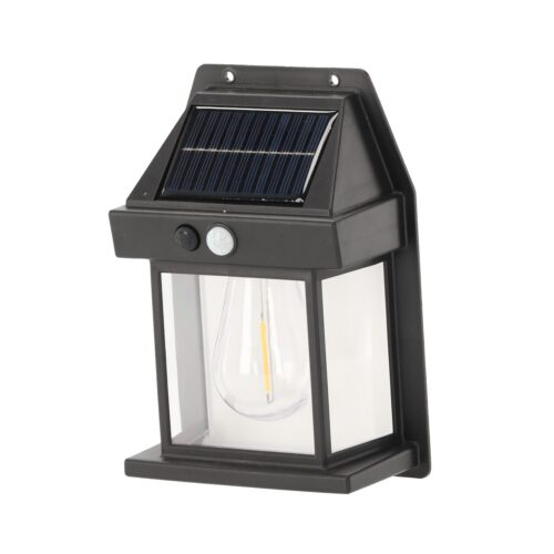 Nástěnná solární LED lampa s pohybovým senzorem Sullivan studená bílá/černá Nástěnná solární LED lampa s pohybovým senzorem Sullivan studená bílá/černá