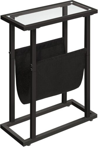 Odkladací stolík Fido 40 cm čierny/číry Odkladací stolík Fido 40 cm čierny/číry