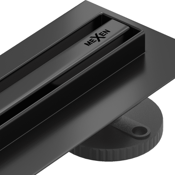 Odtokový žľab Mexen Flat 360 SLIM + sifón Black 60 cm