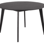 Okrúhly jedálenský stôl Roxby 120 cm čierny