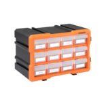 Organizér Damir s 12 priehradkami čierny/oranžový
