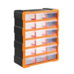 Organizér Damir s 18 priehradkami čierny/oranžový