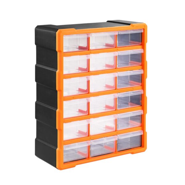 Organizér Damir s 18 priehradkami čierny/oranžový