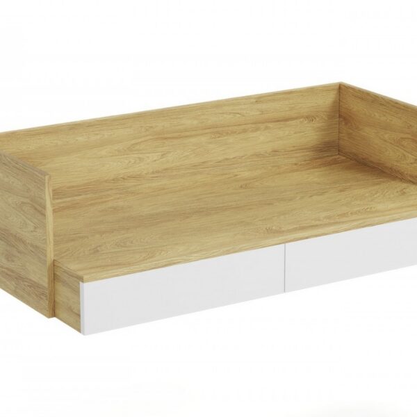 Písací stôl MOBIUS 2S dub hickory/alpská biela