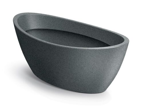 Plastový květináč ARIAS OVAL granitově šedý Plastový květináč ARIAS OVAL granitově šedý