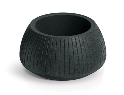 Plastový květináč COROS BOWL tmavě šedý Plastový květináč COROS BOWL tmavě šedý