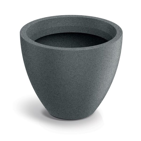 Plastový květináč MOLIOS ROUNDAS granitově šedý