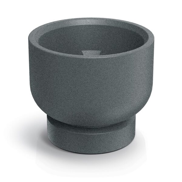 Plastový květináč MOLTAS BASE ROUND 40 cm granitově šedý