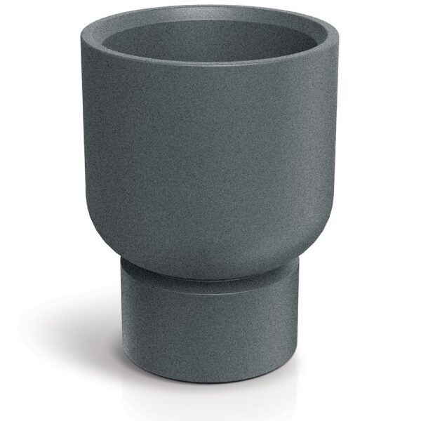 Plastový květináč MOLTAS BASE ROUND MIDL 40 cm granitově šedý