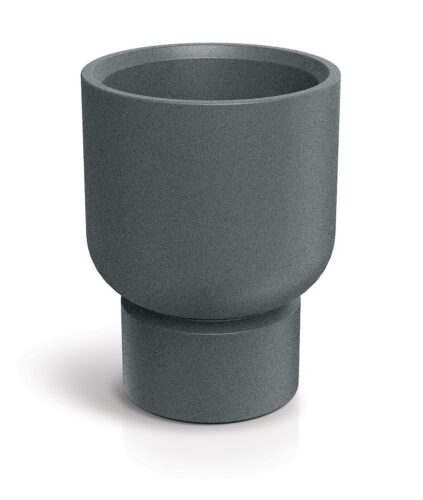 Plastový květináč MOLTAS BASE ROUND MIDL 40 cm granitově šedý Plastový květináč MOLTAS BASE ROUND MIDL 40 cm granitově šedý
