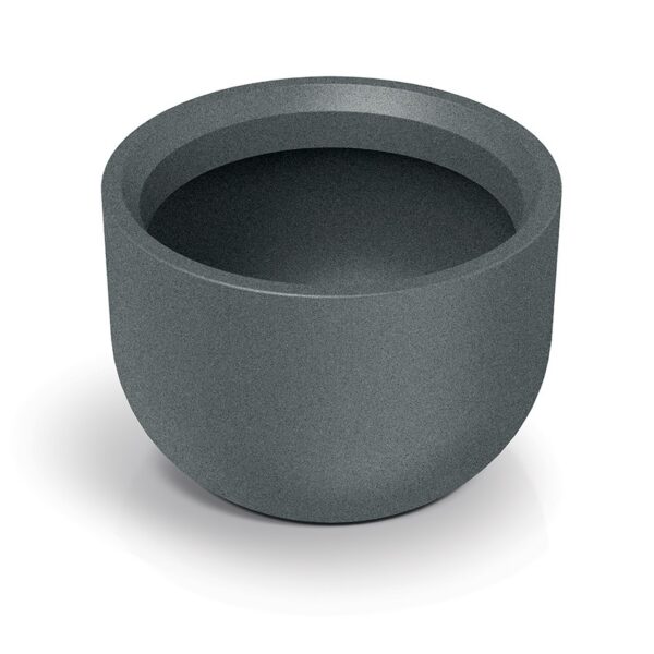Plastový květináč MOLTAS ROUND granitově šedý