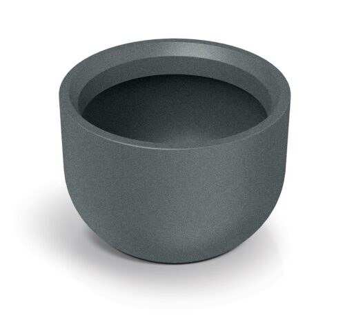 Plastový květináč MOLTAS ROUND granitově šedý Plastový květináč MOLTAS ROUND granitově šedý