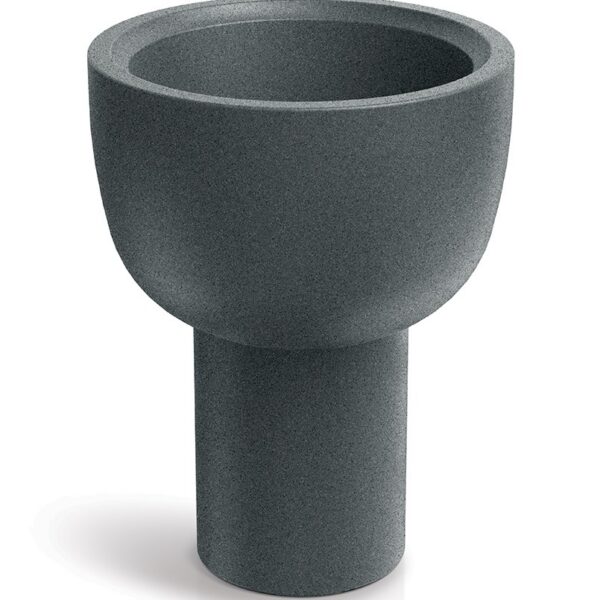 Plastový květináč MOLTAS VESSEL 40 cm granitově šedý