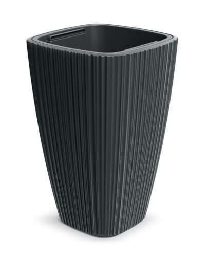 Plastový květináč OROS tmavě šedý Plastový květináč OROS tmavě šedý