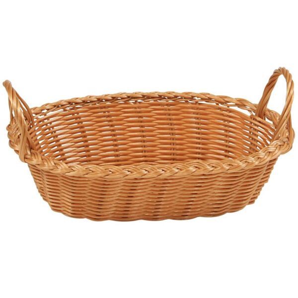 Plastový oválny košík RONNY 29x18 cm hnedý