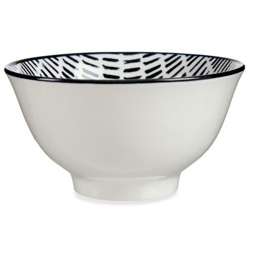 Porcelánová miska na polievku LINEAS 16 cm biela/čierna Porcelánová miska na polievku LINEAS 16 cm biela/čierna