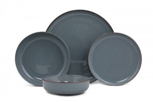 Porcelánová súprava 24 ks tanierov BlueBlue sivá/modrá Porcelánová súprava 24 ks tanierov BlueBlue sivá/modrá
