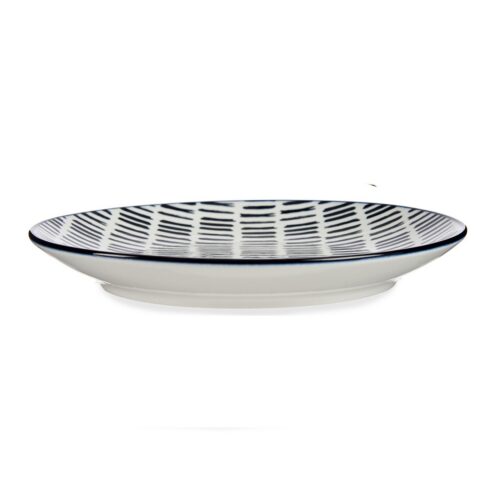 Porcelánový dezertní talíř LINEAS 20 cm bílý/černý Porcelánový dezertní talíř LINEAS 20 cm bílý/černý