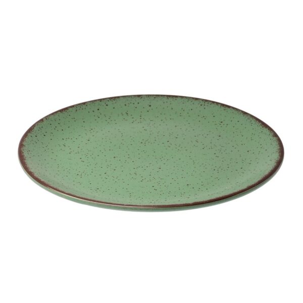 Porcelánový dezertní talíř Terra 21 cm zelený
