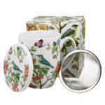 Porcelánový hrnček BIRDY BIRD 350 ml so sitkom biely/viacfarebný