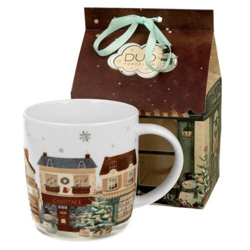 Porcelánový hrnček CHRISTMAS CITY 2 400 ml viacfarebný Porcelánový hrnček CHRISTMAS CITY 2 400 ml viacfarebný