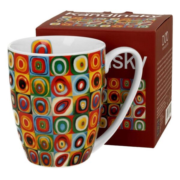 Porcelánový hrnček Classic Kandinsky Squares with Circles 360 ml viacfarebný