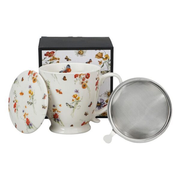 Porcelánový hrnček Grace 510 ml so sitkom biely/viacfarebný