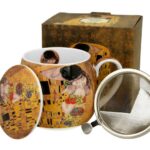 Porcelánový hrnček Klimt The Kiss 430 ml so sitkom viacfarebný