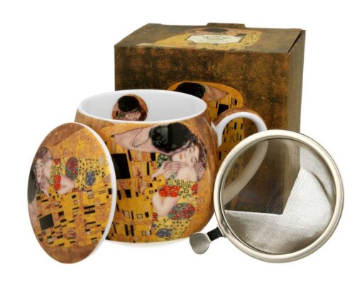 Porcelánový hrnček Klimt The Kiss 430 ml so sitkom viacfarebný Porcelánový hrnček Klimt The Kiss 430 ml so sitkom viacfarebný