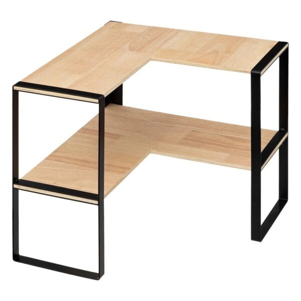 Rohová kuchynská polica BLACKWOOD 35 cm hnedá/čierna