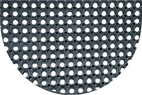 Rohožka polkruhová HONEYCOMB 75 x 45 cm čierna