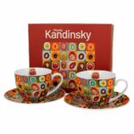 Sada 2 ks porcelánových hrnčekov Kandinsky Squares 270 ml viacfarebná
