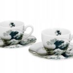 Sada 2 ks šálok s podšálkou Hokusai The Great Wave 90 ml viacfarebná