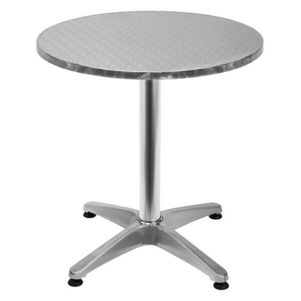 Sada 2 ks záhradných barových stolov CITY 60 cm strieborná